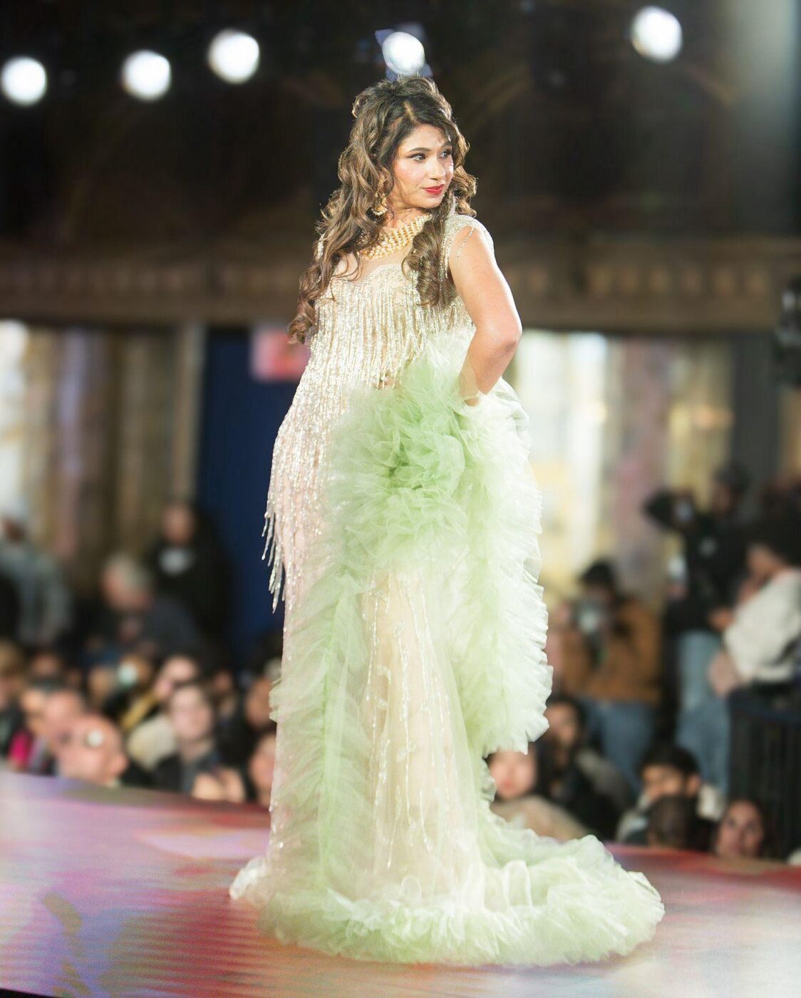 Sage tulle gown, Egypt