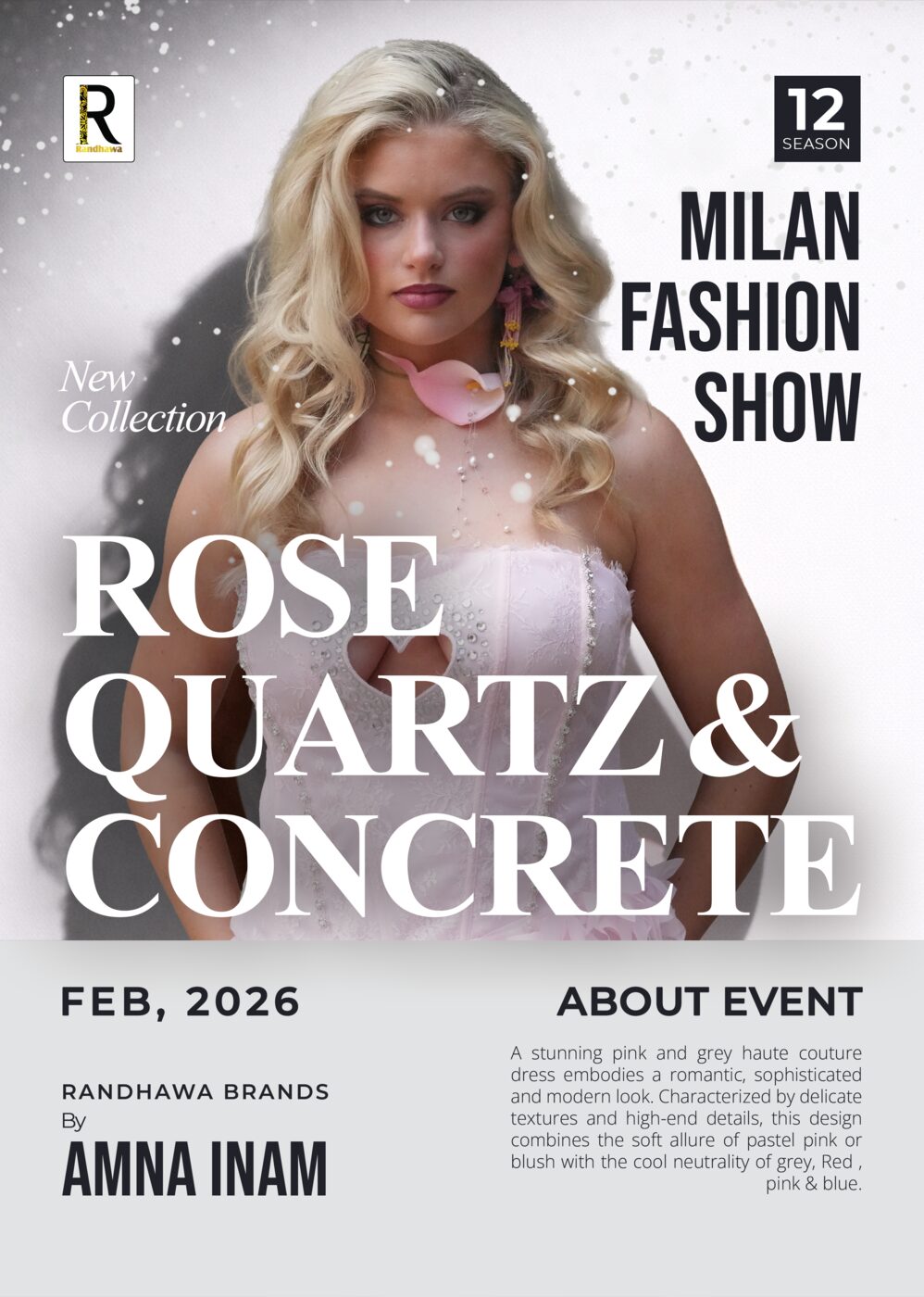 Milan Fashion Show cover — Rose Quartz & Concrete
