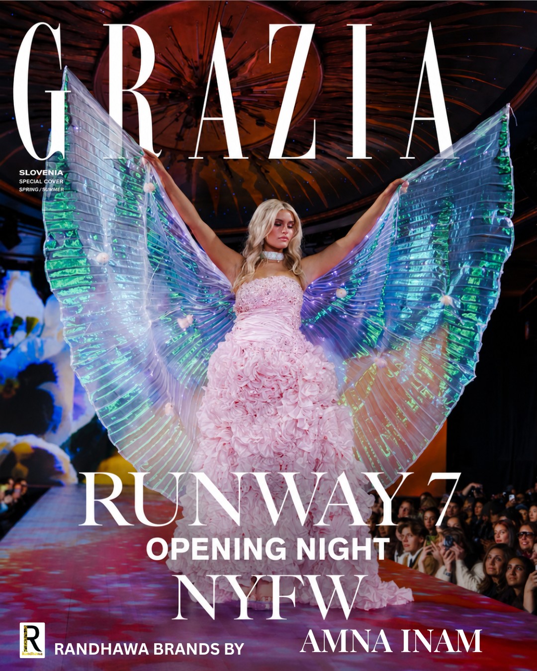 Grazia Slovenia cover, NYFW Runway 7 Opening Night